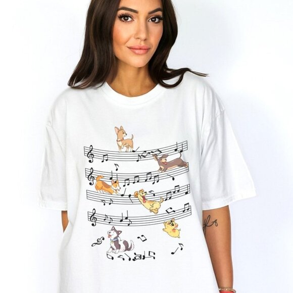Generic Other - Funny Dogs Music Notes T-shirt, Dog Lover Gift, Music Lover Gift, Dog Mom Gifts